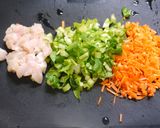 簡単！小松菜チャーハン☆あご出汁風味作り方2写真