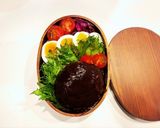 のっけ弁当(デミハンバーグ)作り方1写真