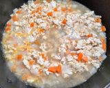 鳥ひき肉に春キャベツの味噌あんかけ丼作り方4写真