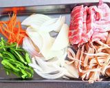 豆富ステーキ豚炒めのせ作り方1写真