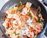 豆富ステーキ豚炒めのせ作り方8写真