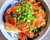 豆富ステーキ豚炒めのせ作り方10写真