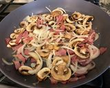 ほうれん草とキノコのクリームパスタ作り方4写真