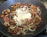ほうれん草とキノコのクリームパスタ作り方5写真