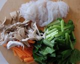 ヘルシー♪しらたきとひき肉のチャプチェ作り方1写真