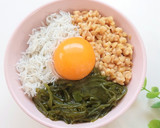 簡単 めかぶ しらす丼作り方3写真
