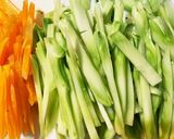 大豆のお肉と細切り野菜のとろみ炒め作り方1写真