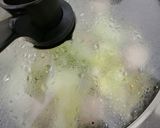 アイヌ葱と春キャベツ、肉団子の白餡かけ作り方6写真