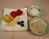 お餅スムージー（いちごブルーベリー）作り方1写真