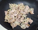 レンコンと豚肉の炒め作り方7写真