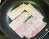 ベーコンエッグと水菜作り方1写真