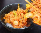 満腹!コチュジャンサムギョプサル丼作り方3写真