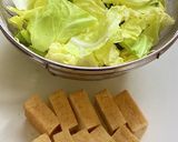 キャベツと厚揚げと挽肉のコチュジャン炒め作り方3写真