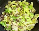 春キャベツと挽肉のコチュジャン炒め作り方4写真