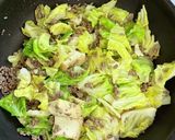 キャベツと厚揚げと挽肉のコチュジャン炒め作り方4写真