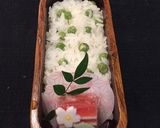 卯月15　グリンピースご飯弁当作り方1写真