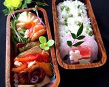 卯月15　グリンピースご飯弁当作り方7写真