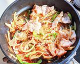 豆富ステーキ豚炒めのせ作り方7写真