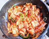 豆富ステーキ豚炒めのせ作り方9写真