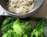キャベツともやしのザーサイ和え作り方1写真