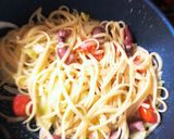 花ズッキーニとホタルイカの春まみれパスタ作り方8写真