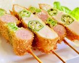 お家で♡私的欲張りw♡串カツ風〜♡作り方9写真