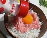社会人一人暮らしのご褒美マグロしらす丼作り方6写真