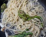 山と海の春の彩りパスタ作り方5写真