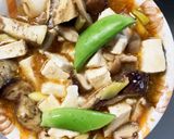 レンジ豚こまうま辛炒め味麻婆豆腐茄子作り方19写真