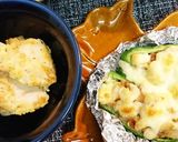 豚ひきタケノコ炒めのピーマンチーズ焼き作り方5写真