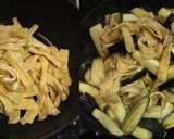 油揚げと茄子とアスパラ菜のポン酢炒め作り方3写真