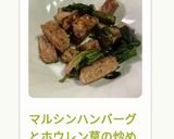 マルシンハンバーグとホウレン草の炒めもの作り方15写真