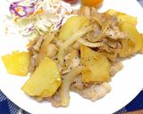 豚バラ肉とじゃがいものバターポン酢炒め作り方26写真
