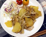 豚バラ肉とじゃがいものバターポン酢炒め作り方27写真
