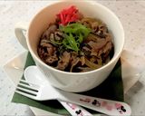 「こどもの日」卵かけご飯で牛丼作り方11写真
