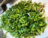 食べかけでごめん。蕎麦粉でニラせんべい。作り方2写真