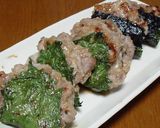 豚こまで節約☆豚肉の丸め焼き（みそ味）作り方4写真