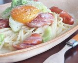 ポキポキウィンナーと春キャベツのパスタ作り方5写真