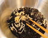 乾物オールスターズと水菜の白和え作り方1写真