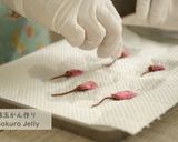 春色♪桜と抹茶の水ようかん作り方17写真