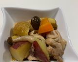 栗と鶏肉の煮物（きのこ・さつま芋で秋味覚作り方5写真