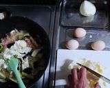 カルボナーラ スパゲティ 野菜たっぷり作り方2写真