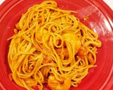 海老の濃厚トマトクリームパスタ作り方9写真