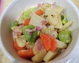 空豆と新じゃがのクリーム煮作り方5写真