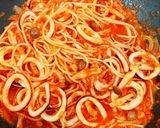 イカとベーコンのトマトソースパスタ作り方8写真