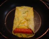 お弁当に＊ねぎとかにかま入り卵焼き作り方4写真