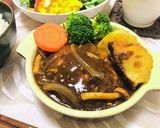 煮込みハンバーグメイン夕飯献立作り方1写真