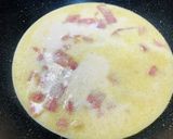 白菜♡カルボナーラ♡温泉卵乗せ♡作り方11写真