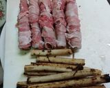 切り落とし肉で八幡巻き作り方2写真