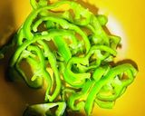 新玉ねぎとピーマンのパスタ作り方3写真